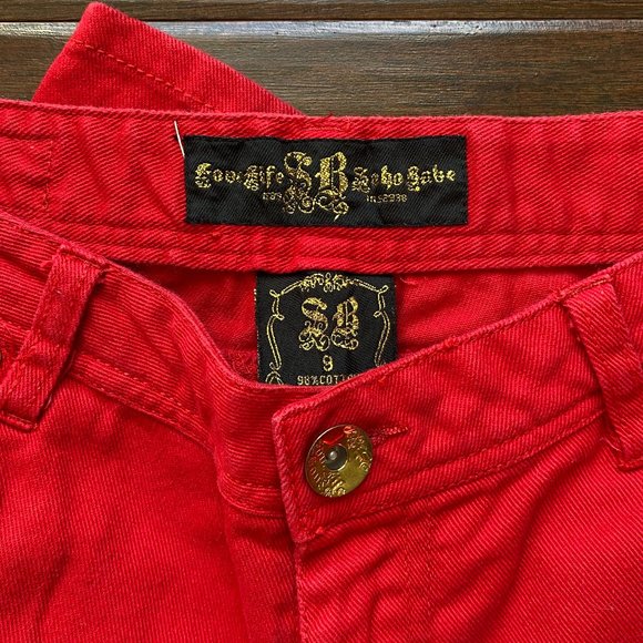 RARE SOHO BABE || RED HEART POCKET SLIM JEANS - Picture 5 of 9